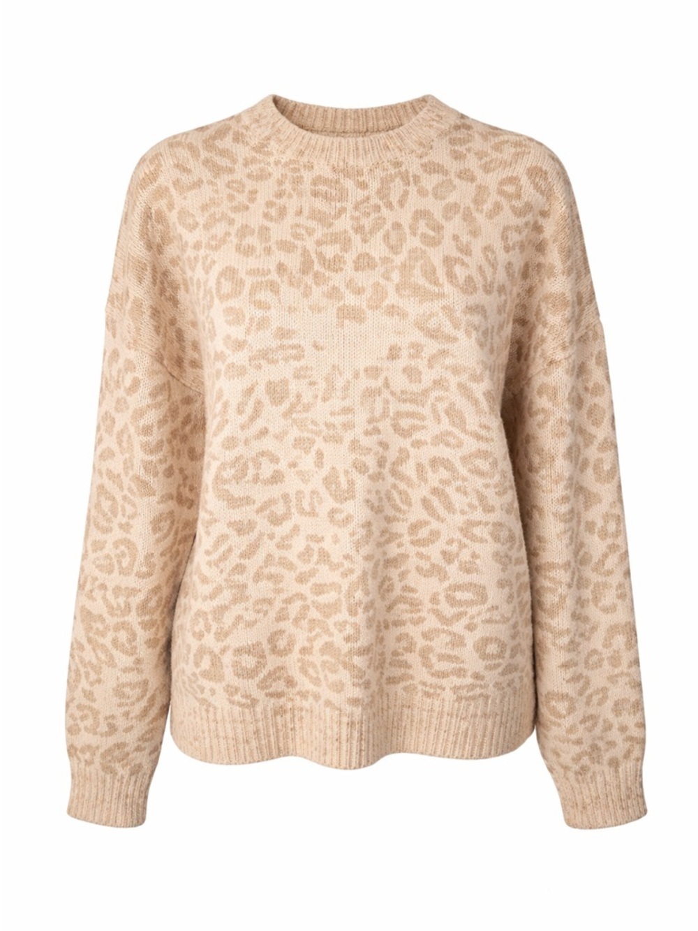 And The Why-Blush Leopard Print Sweater | Soft Knit | Cozy & Trendy